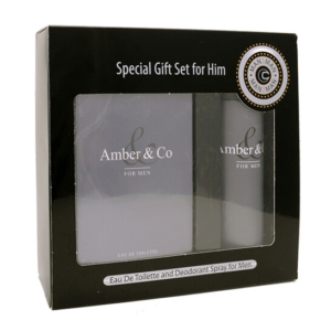 Classic Amber & Co 2 piece Eau de Toilette for Men – 2 piece gift set