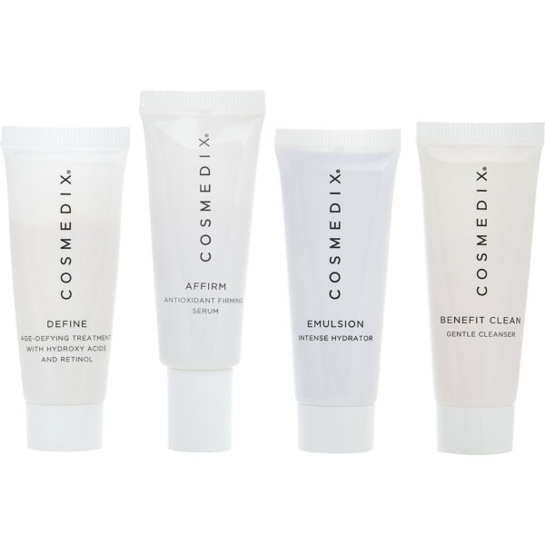 Cosmedix Normal Skin 4 Piece Essentials Kit: Benefit Clean + Affirm + Define + Emulsion 4x15ml for Women – 15 ml