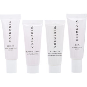 Cosmedix Post Treatment Kit 4 Piece Essentials Kit: Benefit Clean + Cell ID + C.P.R. + Hydrate+ 4x15ml for Women – 15 ml