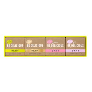 DKNY Be Delicious Golden Delicious Be Extra Delicious Be 100% Delicious Eau de Parfum for Women – 4 piece gift set
