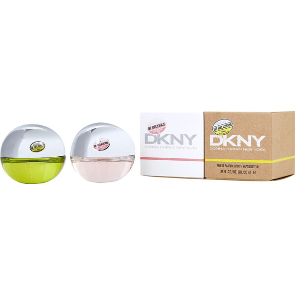Donna Karan Dkny Be Delicious Variety 2 PIECES WITH FRESH BLOSSOM & BE DELICIOUS Eau de Parfum for Women – 1 oz