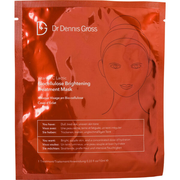 Dr. Dennis Gross Dr Dennis Gross Vitamin C Lactic Brightening Biocellulose Treatment Mask 1pc for Women