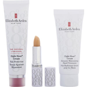 Elizabeth Arden Eight Hour Cream Beauty Must Haves : Skin Protectant + Hand Treatment + Lip Protectant Stick 3pcs for Women – 1.7 oz