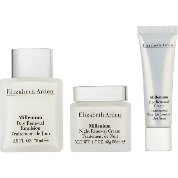 Elizabeth Arden Millenium : Day Renewal Emulsion + Night Renewal Cream + Eye Renewal Cream 3pcs for Women – 75 ml