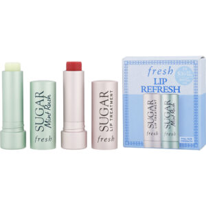 Fresh Fresh Lip Re : Sugar Rose Tinted Lip Balm + Sugar Mint Rush Freshening Lip Treatment 2pcs for Women