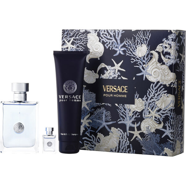 Gianni Versace Versace & HAIR AND BODY SHAMPOO & Eau de Toilette for Men – 3.4 oz