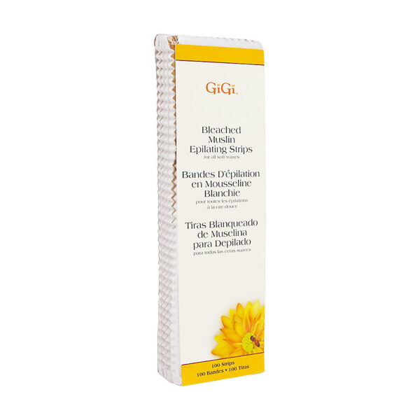Gigi Bleached Muslin Epilating Strips 3" x 9" 100pcs for Women
