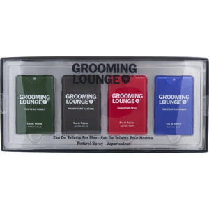 Grooming Lounge Variety 4 PIECE POCKET WITH YOU'RE SO MONEY & MAGNIFICENT BASTARD & HANDSOME DEVIL & ONE COOL CUSTOMER AND ALL ARE Eau de Toilette for Men – 0.6 oz