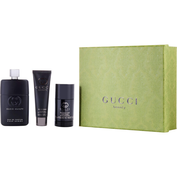Gucci Guilty & DEODORANT STICK & SHOWER GEL Eau de Parfum for Men – 3 oz