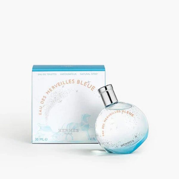 Hermes Eau Des Merveilles Bleue Eau de Toilette for Women – 1 oz / 30 ml
