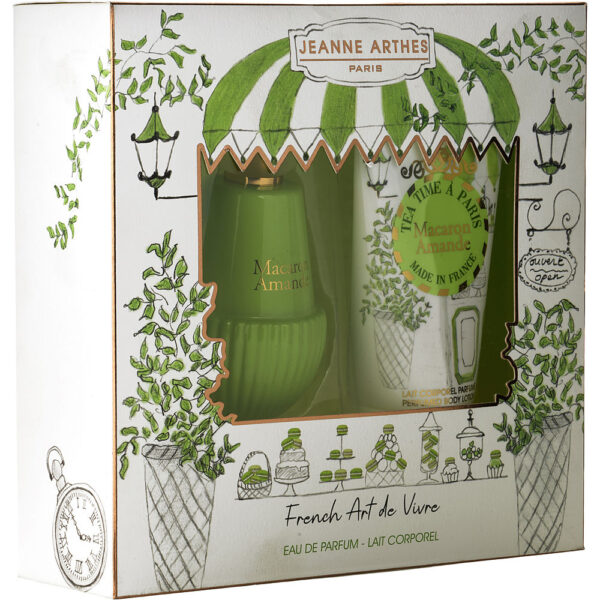 Jeanne Arthes Macaron Amande & PERFUMED BODY LOTION Eau de Parfum for Women – 3.4 oz