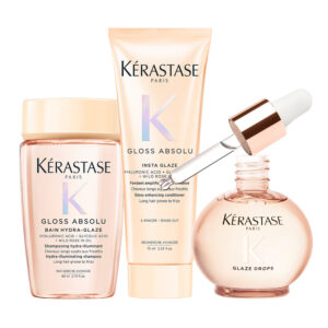 Kerastase Gloss Absolu Travel + Glaze Drops Trio Haircare for Unisex