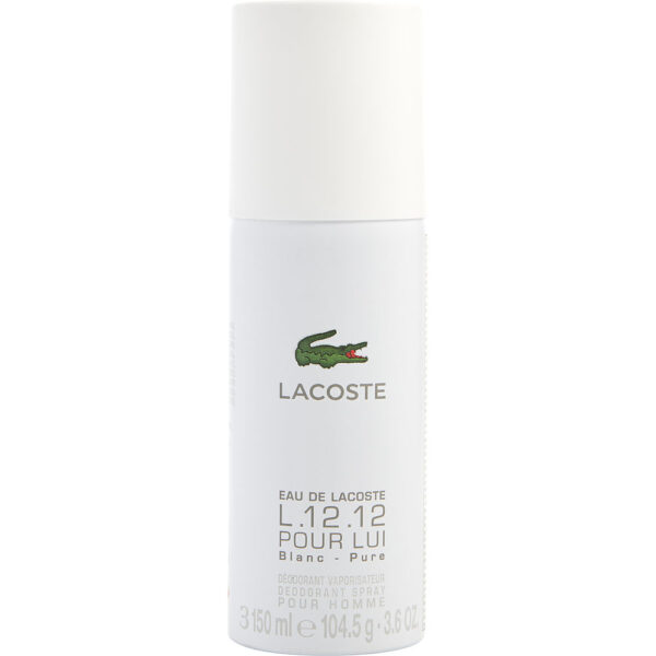 Lacoste L.12.12 Blanc PURE DEODORANT for Men – 3.6 oz