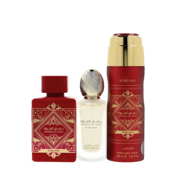Lattafa Bade'e Al Oud Sublime 3 piece v2 Eau de Parfum for Unisex – 3 piece gift set - v2