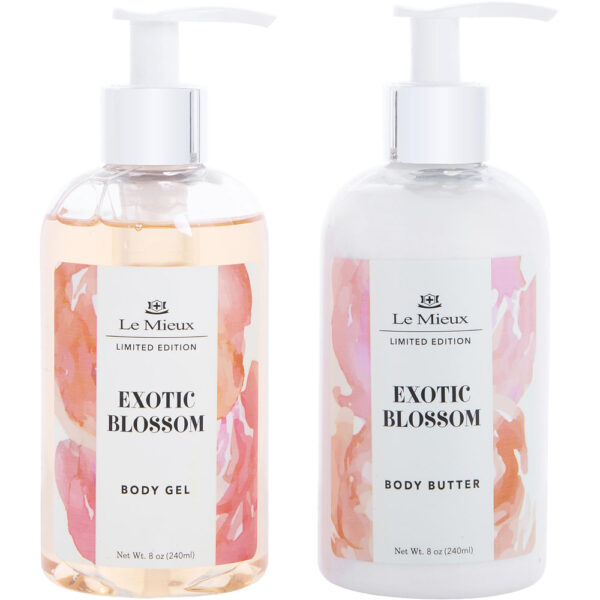 Le Mieux Exotic Blossom : Body Gel & Body Butter 2pcs for Women – 8 oz