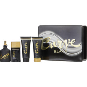 Liz Claiborne Curve Black & AFTER SHAVE BALM & SHOWER GEL & DEODORANT STICK Cologne for Men – 4.2 oz