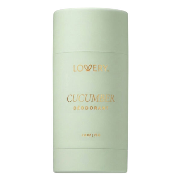 Lovery Aluminum Free Deodorant Stick 24 Hour Odor Control Cucumber for Unisex
