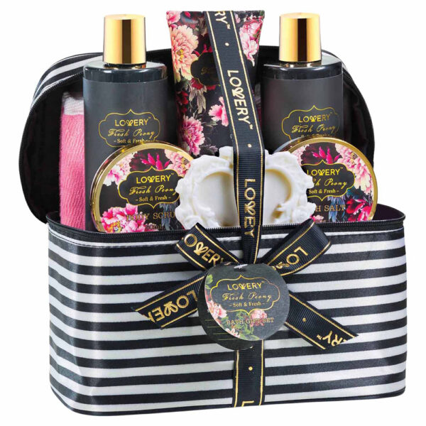 Lovery Fresh Peony Spa Gift Basket for Unisex