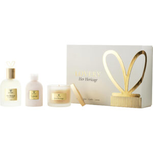 Lovery Her Heritage & BODY LOTION & CANDLE Eau de Parfum for Women – 3.4 oz