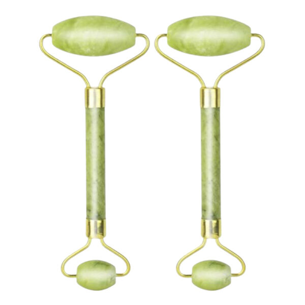 Lovery Jade Roller Anti Aging Face Eye & Body Beauty Roller 2pc for Unisex