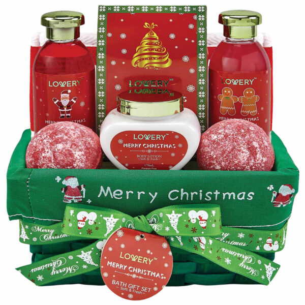 Lovery Strawberry Sandalwood Merry Christmas Gift Spa Kit for Women