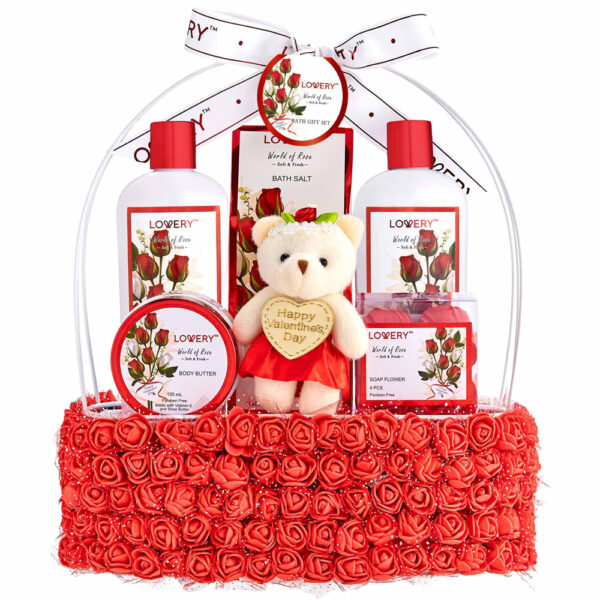 Lovery Valentine's Day Red Rose Home Bath for Women