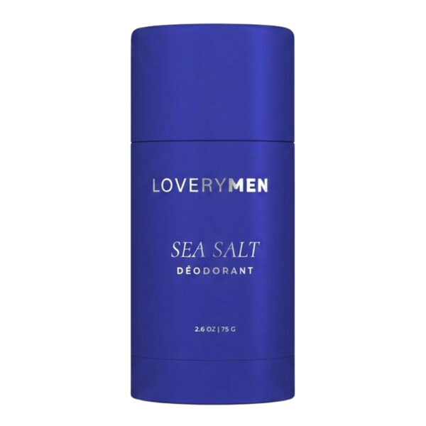 LoveryMen Aluminum Free Deodorant Stick 24 Hour Odor Control Sea Salt for Men