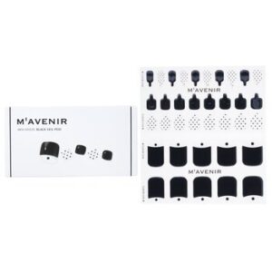 MavenirNail Sticker Black # Black Veil Pedi 36pcs for Unisex – 36pcs