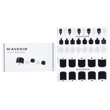 MavenirNail Sticker Black # Black Veil Pedi 36pcs for Unisex – 36pcs