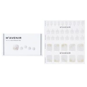 MavenirNail Sticker White # Gold Starlight Pedi 36pcs for Unisex – 36pcs