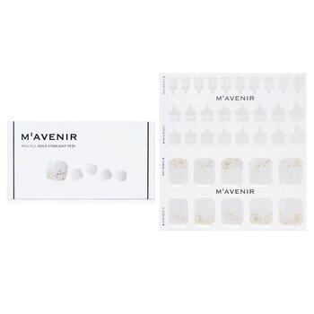 MavenirNail Sticker White # Gold Starlight Pedi 36pcs for Unisex – 36pcs