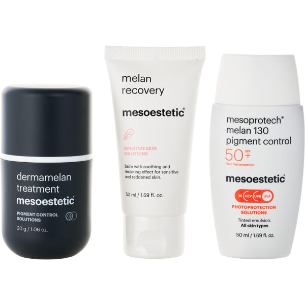Mesoestetic Dermamelan Home Pack: Melan Recovery + Melan 130 + Dermamelan Treatment 3pcs for Women – 50 ml