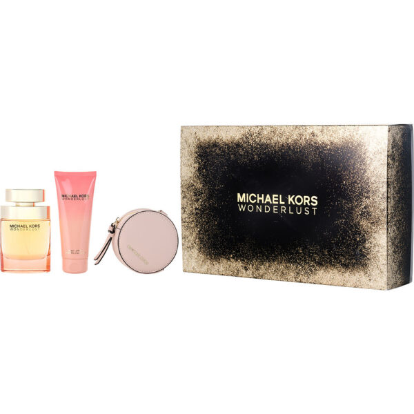 Michael Kors Wonderlust & BODY LOTION & ROUND PURSE Eau de Parfum for Women – 3.4 oz