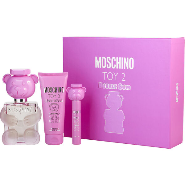 Moschino Toy 2 Bubble Gum & BODY LOTION & Eau de Toilette for Unisex – 3.4 oz