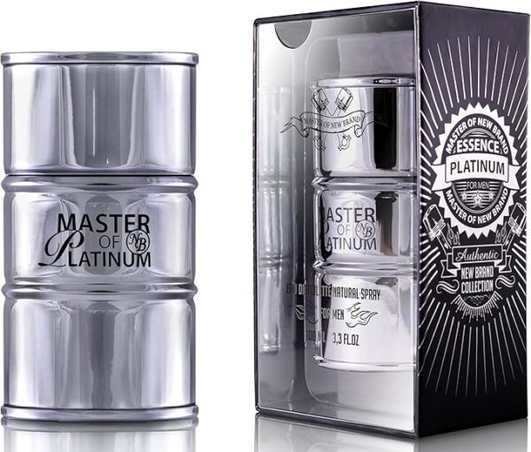 New Brand Master Platinum Eau de Toilette for Men – 3.3 oz