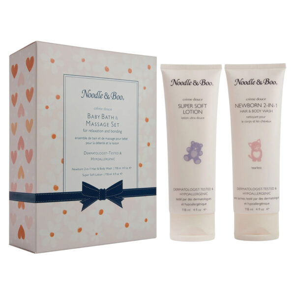 Noodle & Boo Baby Bath & Massage Creme Douce Hearts & Daisies for Unisex