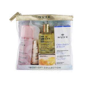 Nuxe "Best Of" Collection : Crème Fraiche De Beauté + Huile Prodigieuse 30m + Rêve de Miel Baume Lèvres Au Miel + Rêve de Miel Crème Mains + Very Rose Eau Micellaire 5pcs for Women – 30 ml
