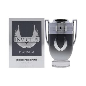 Paco Rabanne Rabanne Invictus Platinum Eau de Parfum for Men – 3.4 oz