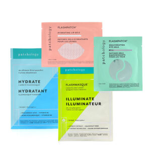 Patchology On the Fly Kit: 2x Hydrate Mask + 1x Restoring Night Eye Gels + 1x Rejuvenating Eye Gels + 1x Hydrating Lip Gel 5pcs for Women