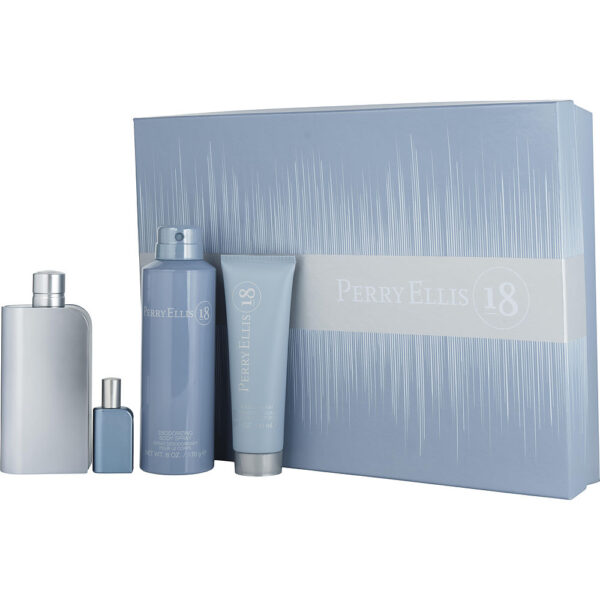 Perry Ellis 18 & HAIR & BODY WASH & & Eau de Toilette for Men – 3.4 oz