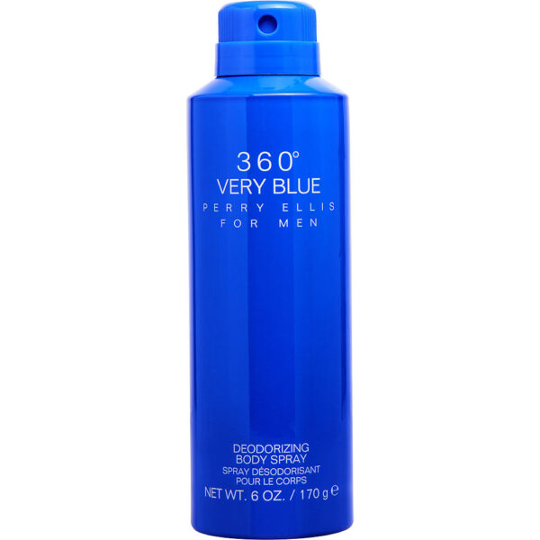 Perry Ellis 360 Very Blue DEODORANT Body Spray for Men – 6 oz