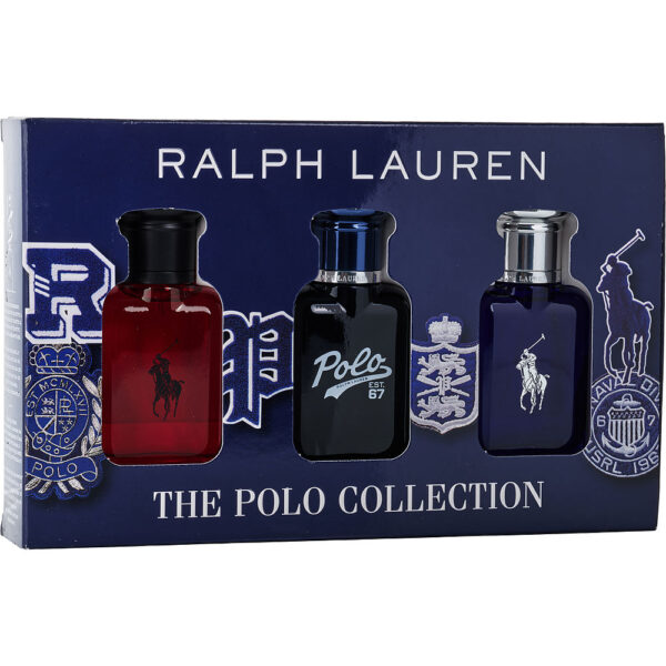 Ralph Lauren Variety 3 PIECE THE POLO COLLECTION WITH POLO 67 & POLO BLUE & POLO RED AND ALL ARE Eau de Toilette for Men – 1.3 oz