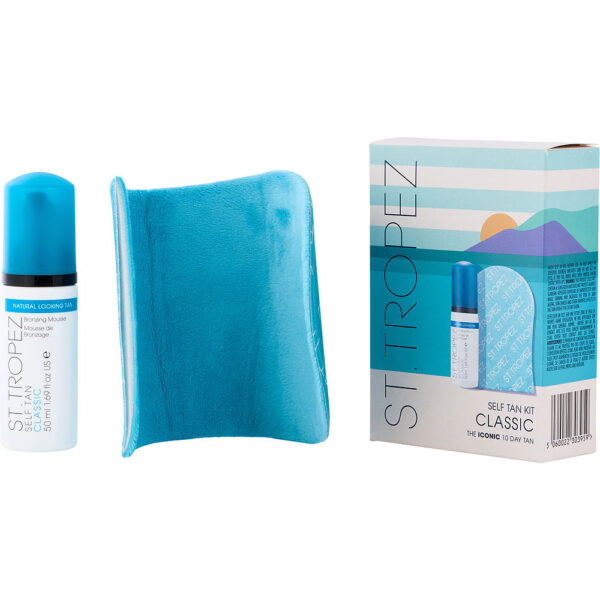 St. Tropez Self Tan Classic Kit: Bronzing Mousse + Applicator Mitt 2pcs for Women – 50 ml