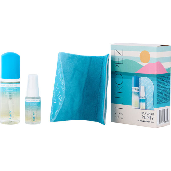 St. Tropez Self Tan Purity Kit: Bronzing Water Mousse + Bronzing Water Face Mist + Applicator Mitt 3pcs for Women – 50 ml