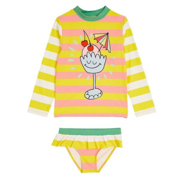Stella McCartney Striped Summer Cocktail 2 Piece Swimsuit for Unisex