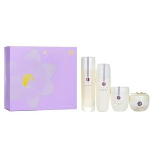 TatchaRitual For Firm Skin : Camellia Cleansing Oil + Essence + Silk Cream + Rice Polish 4pcs for Women