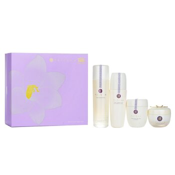TatchaRitual For Firm Skin : Camellia Cleansing Oil + Essence + Silk Cream + Rice Polish 4pcs for Women