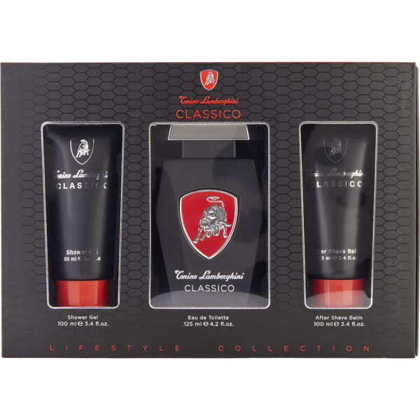 Tonino Lamborghini Lamborghini Classico & AFTERSHAVE BALM & SHOWER GEL Eau de Toilette for Men – 4.2 oz