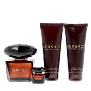 Versace Crystal Noir 4 piece Eau de Parfum for Women – 4 piece gift set