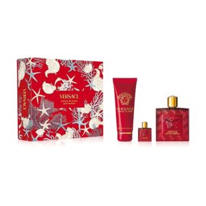 Versace Eros Flame 3 piece Eau de Parfum for Men – 3 piece gift set